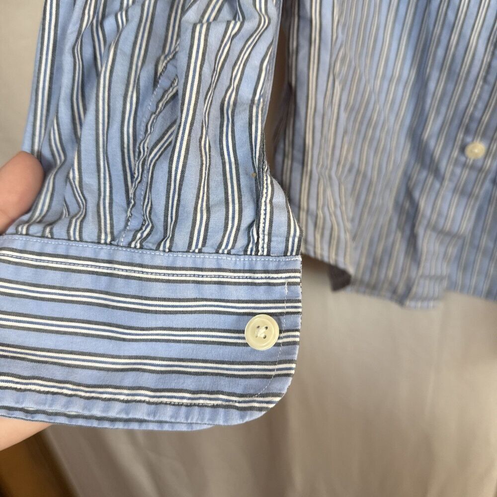 Men’s Abercrombie & Fitch Button Up Shirt Blue Striped Size Small Preowned - Picture 6 of 15